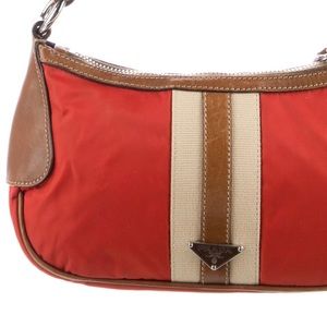 Prada orange Nylon shoulder bag